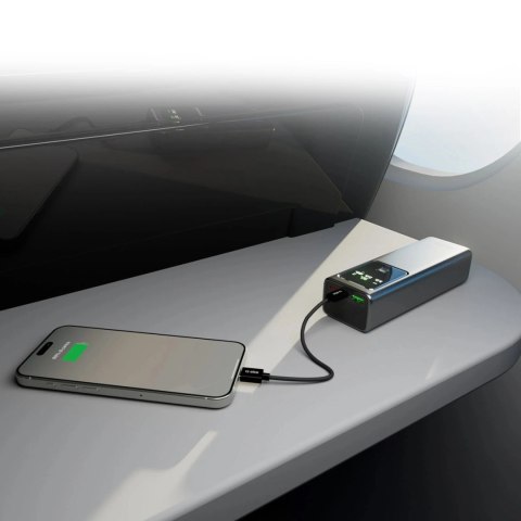 Powerbank SBS 20000mAh PD 100W z wyświetlaczem LCD - szary