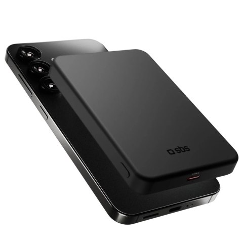 Powerbank SBS Mag Power Qi2 5000 mAh kompatybilny z MagSafe - czarny