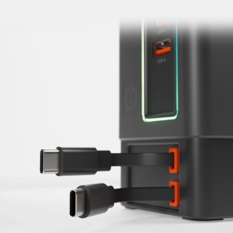 Stacja ładująca SBS Power Dock 6w1 z MagSafe, podstawką i kablami USB-C 65W - czarna