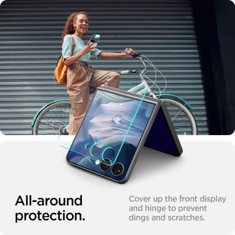 Szkło hartowane Szkło Spigen Glas.TR EZ Fit HD na Samsung Galaxy Z Flip 7 - przezroczyste