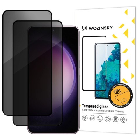 Szkło hartowane Wozinsky Privacy Glass prywatyzujące na Samsung Galaxy A17 / A17 5G, zestaw 2 sztuk