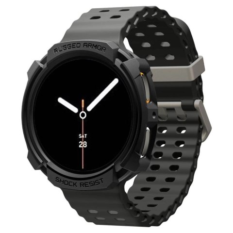 Etui Spigen Rugged Armor na Samsung Galaxy Watch 8 40 mm - czarny mat