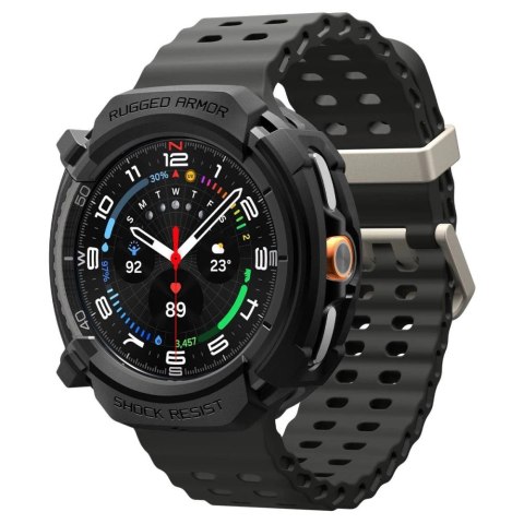 Etui Spigen Rugged Armor na Samsung Galaxy Watch 8 Classic 46 mm - czarny mat