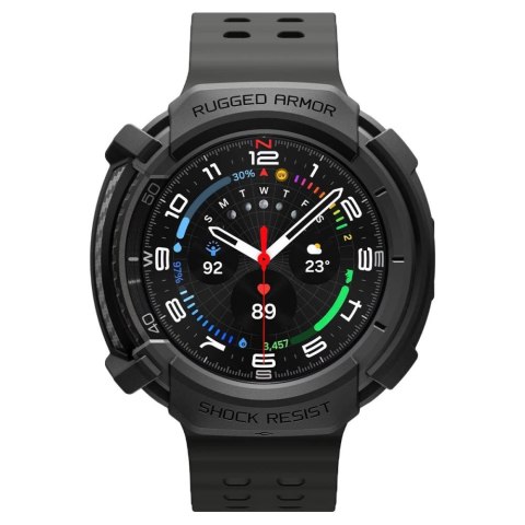 Etui Spigen Rugged Armor na Samsung Galaxy Watch 8 Classic 46 mm - czarny mat