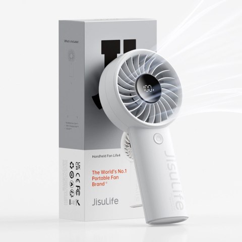 Mini wentylator Jisulife Handheld Fan Life4 3600mAh przenośny wiatraczek USB - szary
