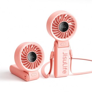 Mini wentylator Jisulife Handheld Fan Life7 3600mAh przenośny wiatraczek USB - różowy