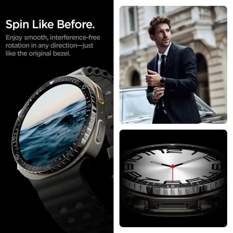 Nakładka Spigen Bezel Tune Diver na Samsung Galaxy Watch 8 44 mm - czarna