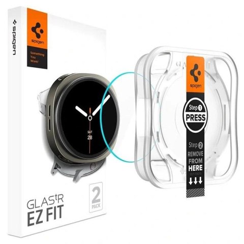 Szkło hartowane Spigen Glas.TR "Ez-Fit" na Samsung Galaxy Watch 8 40 mm - przezroczyste