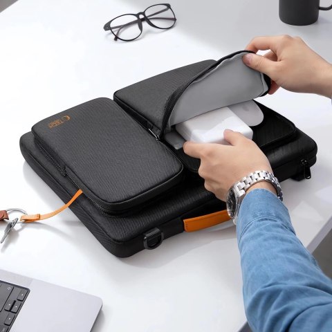 Torba Tech-Protect Defender Bag na laptopa 13-14 - czarno-pomarańczowa
