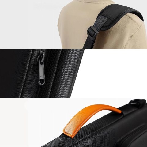 Torba Tech-Protect Defender Bag na laptopa 13-14 - czarno-pomarańczowa