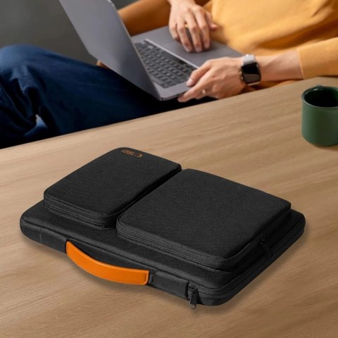Torba Tech-Protect Defender Bag na laptopa 13-14 - czarno-pomarańczowa