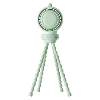 Wentylator Jisulife Stroller Fan Life2S 5000mAh z elastycznymi nóżkami, na biurko, do wózka, z filtrem - zielony