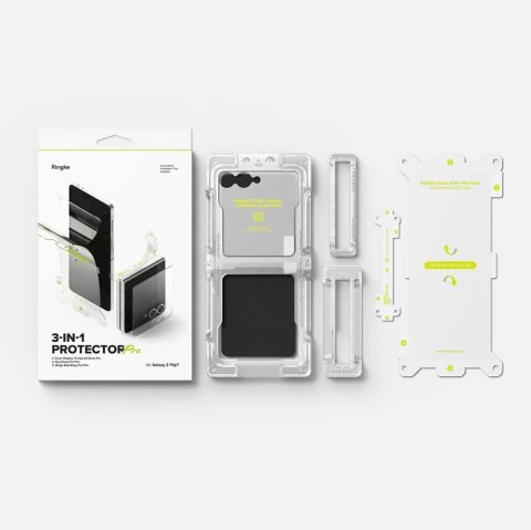 Zestaw ochronny Ringke Protector Pro 3w1 na Samsung Galaxy Z Flip 7 - przezroczyste
