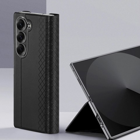 Etui Dux Ducis Brill na Samsung Galaxy Z Fold7 z zamknięciem magnetycznym - czarne