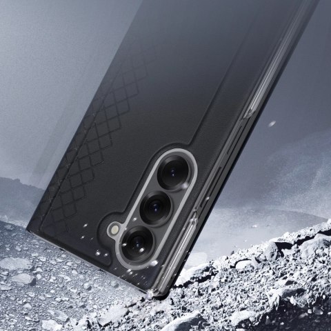 Etui Dux Ducis Brill na Samsung Galaxy Z Fold7 z zamknięciem magnetycznym - czarne