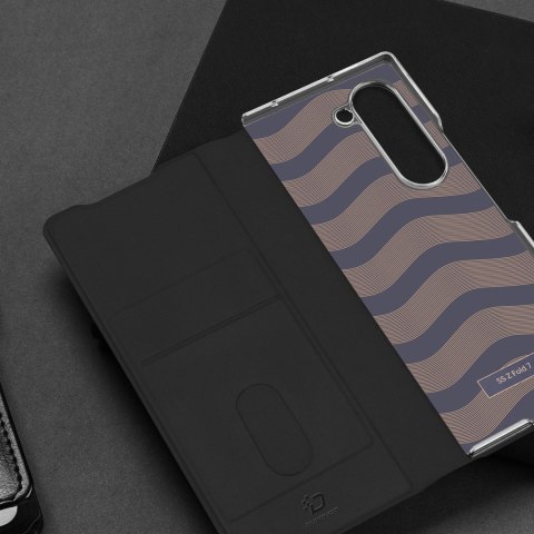 Etui Dux Ducis Brill na Samsung Galaxy Z Fold7 z zamknięciem magnetycznym - czarne