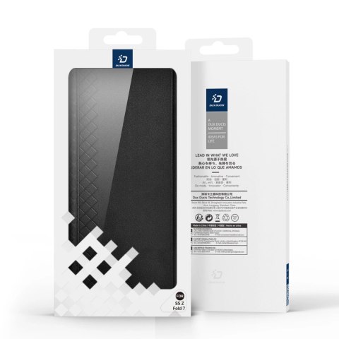 Etui Dux Ducis Brill na Samsung Galaxy Z Fold7 z zamknięciem magnetycznym - czarne