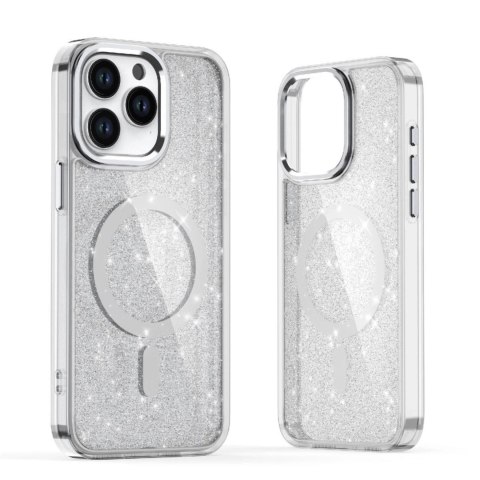 Etui brokatowe Glitter Case kompatybilne z MagSafe na iPhone 17 - półprzezroczyste