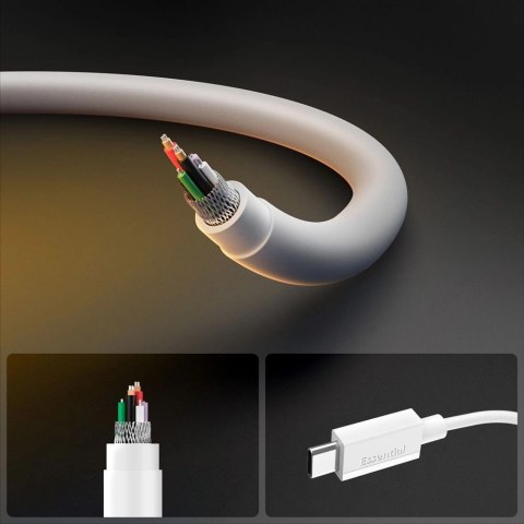 Kabel Spigen EB6010CC USB-C 60W 100 cm - biały