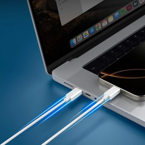Kabel Spigen EB6010CC USB-C 60W 100 cm - biały