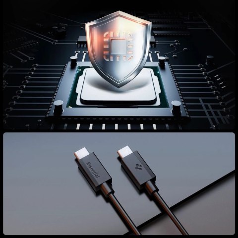 Kabel Spigen EB6010CC USB-C 60W 100 cm - czarny