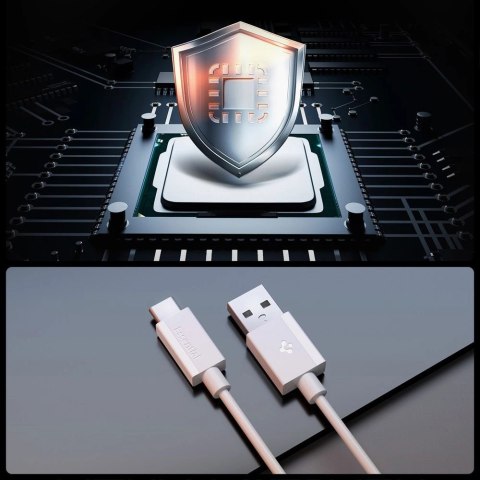 Kabel Spigen EB6010CC USB-C 60W 200 cm - biały