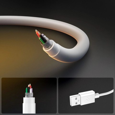 Kabel Spigen EB6010CC USB-C 60W 200 cm - biały