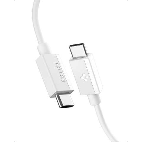 Kabel Spigen EB6020CC 60W + kabel USB-C / USB-C 200 cm - biały
