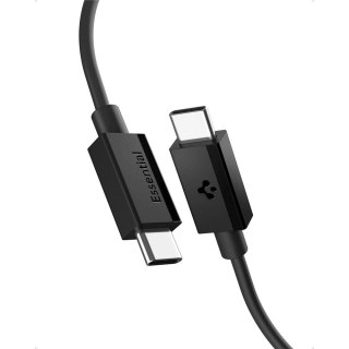 Kabel Spigen EB6020CC 60W + kabel USB-C / USB-C 200 cm - czarny