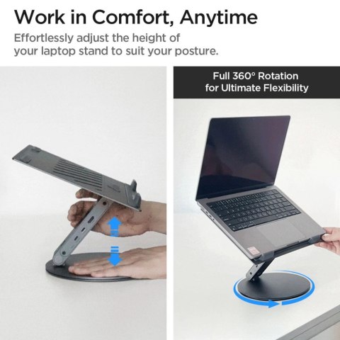 Stojak Spigen LD204H + Hub 6w1 - szary