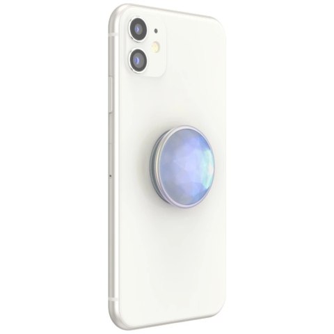 Uchwyt i podstawka do telefonu Popsockets Luxe Iridescent Dichroic - biały
