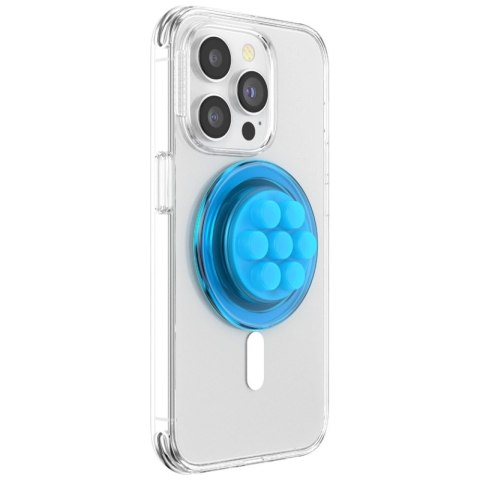Uchwyt i podstawka do telefonu Popsockets Translucent FG-Popper MagSafe - niebieski