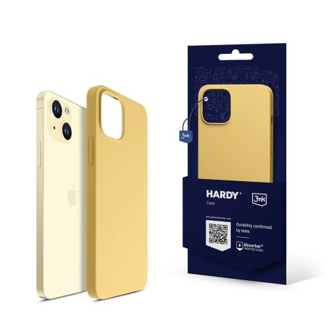 Etui 3mk Hardy Silicone MagCase na iPhone 15 - zółte Etui 3mk Hardy Silicone MagCase na iPhone 15 - zółte