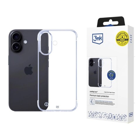 Etui 3mk Just20g Clear Case na Apple iPhone 16 - przezroczyste Etui 3mk Just20g Clear Case na Apple iPhone 16 - przezroczyste