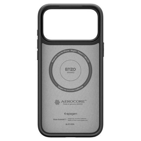 Etui Spigen Enzo Aramid "T" MagSafe na iPhone 17 Pro Max - czarne