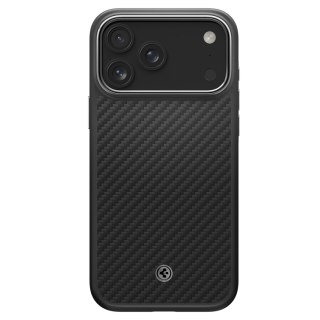 Etui Spigen Enzo Aramid "T" MagSafe na iPhone 17 Pro - czarno-srebrne