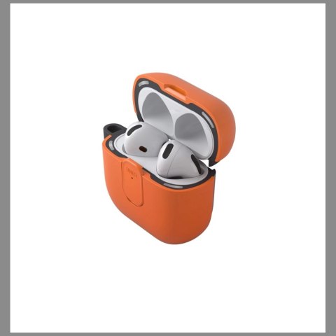 Etui UNIQ Clyde Lock Case do AirPods 4 - pomarańczowe