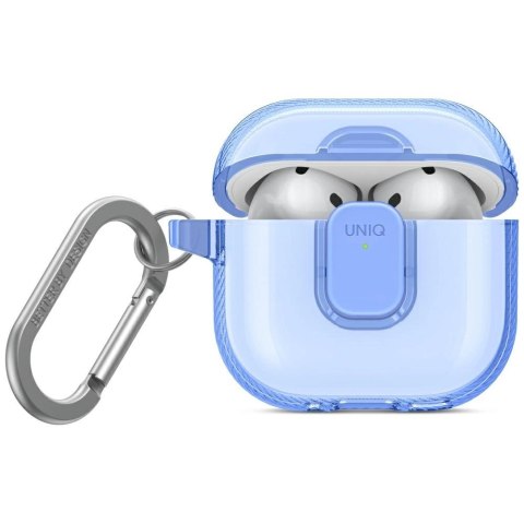 Etui UNIQ Glase Pro do AirPods 4 - niebieskie