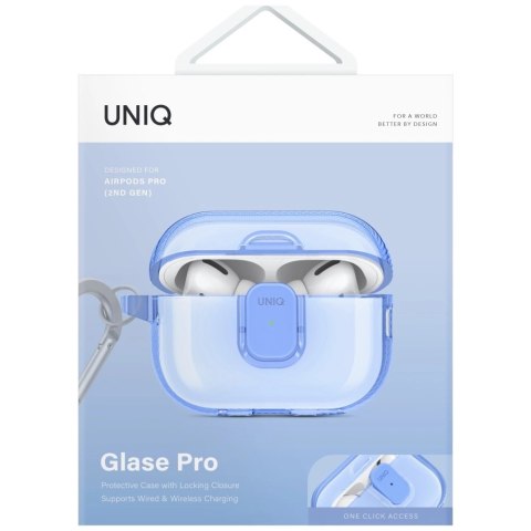 Etui UNIQ Glase Pro do AirPods Pro 2 - niebieskie
