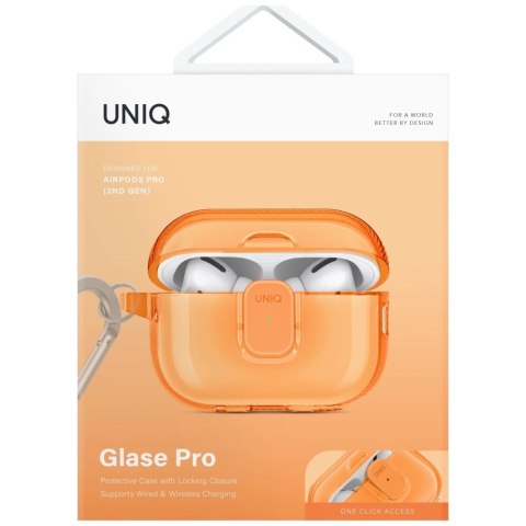 Etui UNIQ Glase Pro do AirPods Pro 2 - pomarańczowe