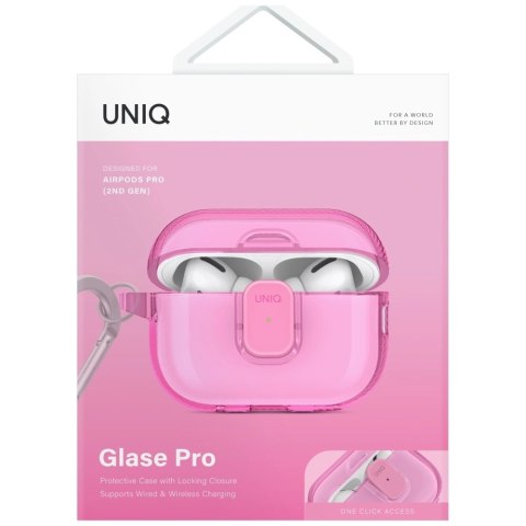 Etui UNIQ Glase Pro do AirPods Pro 2 - różowe