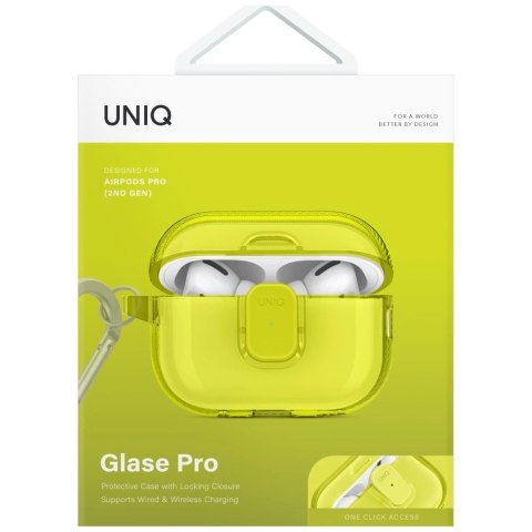 Etui UNIQ Glase Pro do AirPods Pro 2 - żółte