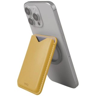 Magnetyczny portfel UNIQ Lyden Evo na telefon - żółty