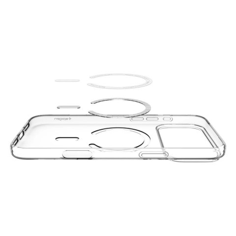 Etui Spigen Liquid Crystal MagSafe na iPhone 17 Pro Max - przezroczysto-białe