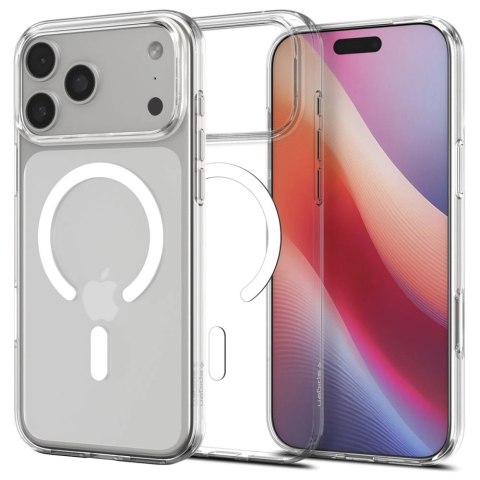 Etui Spigen Liquid Crystal MagSafe na iPhone 17 Pro - przezroczysto-białe