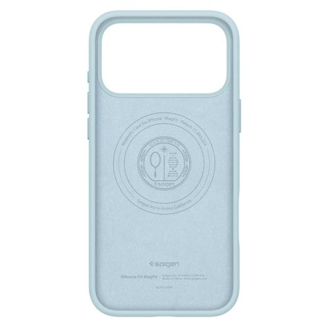 Etui Spigen Silicone Fit MagSafe na iPhone 17 Pro - niebieskie