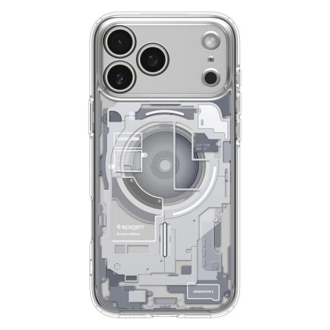 Etui Spigen Ultra Hybrid MagSafe na iPhone 17 Pro Zero One - białe
