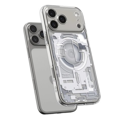 Etui Spigen Ultra Hybrid MagSafe na iPhone 17 Pro Zero One - białe