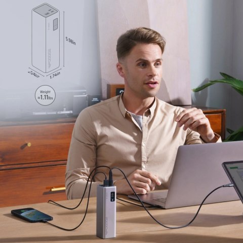 CUKTECH 100W 20000mAh Power Bank 2C1A?NO.15 SE?-Grey Color