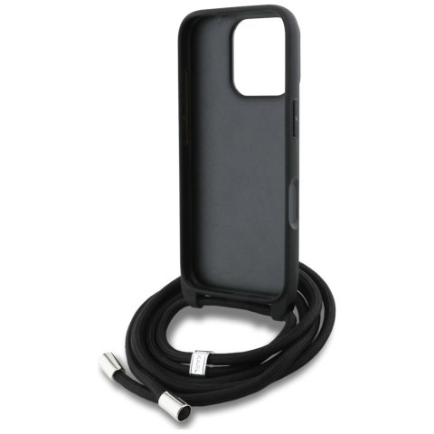 Etui Karl Lagerfeld Crossbody Grained Pattern & Logo do iPhone 16 Pro Max - czarne